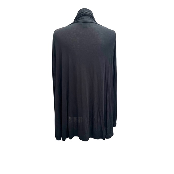 DKNY BLACK DOUBLE LAYER SWING OPEN CARDIGAN - Picture 6 of 12